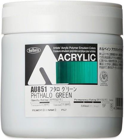 Holbein Acrylic Color [Heavy Body] AU851 330ml Phthalo Green 16851