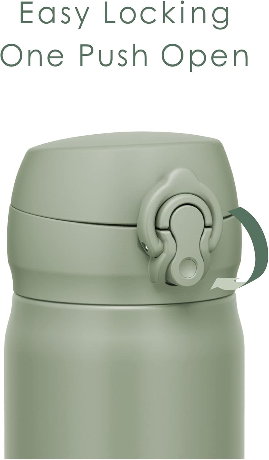 Thermos JNL-356 SMKKI Vacuum Insulated Portable Mug, 11.8 fl oz (350 ml), Smoked Khaki, Easy to Clean, Lightweight Type, One-Touch Opening, Stainless Steel Bottle, Hot and Cold
