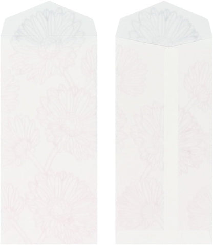 Midori 20484006 Vertical Openwork Washi Envelope Pink Bouquet Pattern