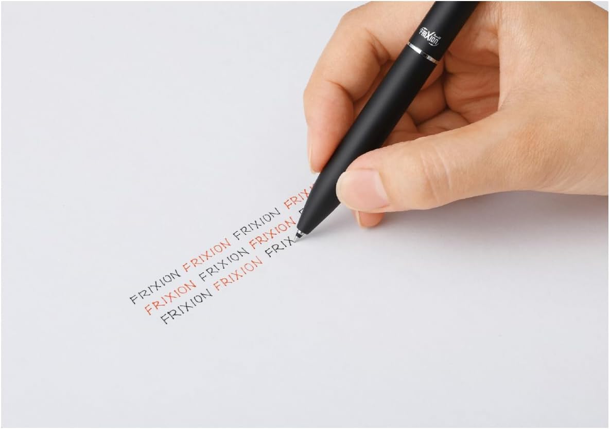 PILOT Frixion Ballpoint Pen, Firxion Biz 2, Black & Red Ink, Gray (LFBT-3SUF-GY)