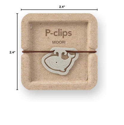 Midori 43402006 Clips, Whale Pattern