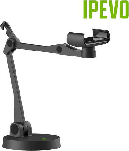 IPEVO Uplift Multi-Angle Arm for Smartphones, Multi-Jointed Phone Holder for Visual Communication and Presentations, Small Footprint Smartphone Stand for Remote Work and Distance Learning.