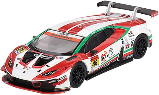 Lambo Huracan GT3 EVO #88 Takashi Kogure - Yuya Motojima Weibo Primez - JLOC Super GT Series (2022) Limited Edition 1/64 Diecast Model Car by True Scale Miniatures MGT00572