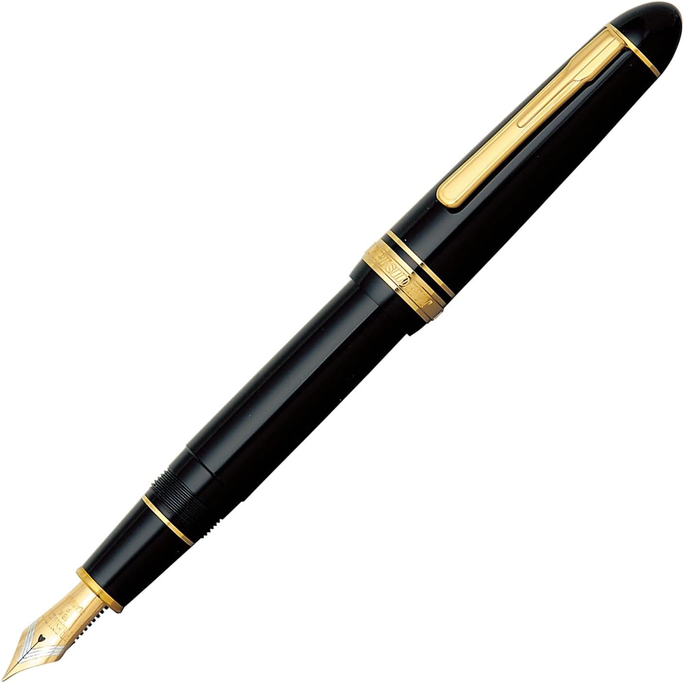 Platinum Fountain Pen President #1 Black and Gold- PTB20000P-Nib: B, main image