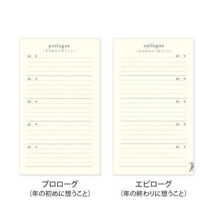 Midori 12851006 Diary, 5 Year Consecutive Door, Red
