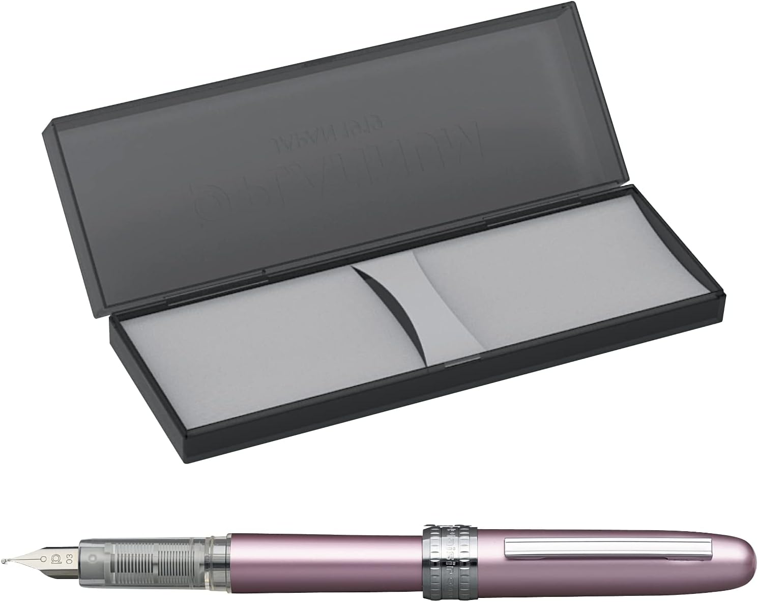 PLATINUM Fountain Pen, Plaisir Fine Nib, Pink (PGB-1000-#21-F), detail image