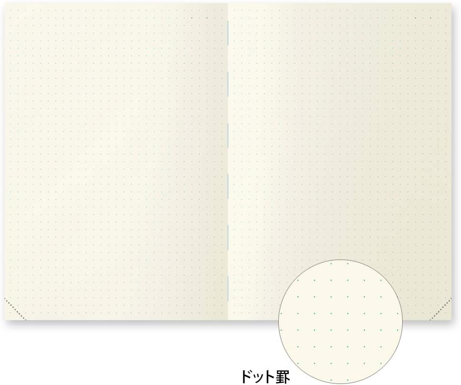 DESIGNPHIL Midori 15264006 Notebook, MD Notebook, Journal A5, 1 Page Per Day, Dot Square
