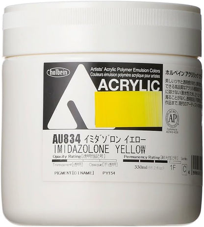 Holbein Acrylic Color [Heavy Body] AU834 330ml Imidazolone Yellow 16834