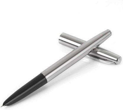 Gullor 5 PCS Stainless Steel EF Nib Classic Fountain Pens Set with Ink Converters