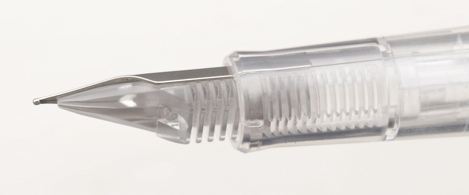 Sailor HighAce Neo Clear Beginners Fountain Pen, Steel Nib, Fine, Silver Body (11-0119-219), alternate view