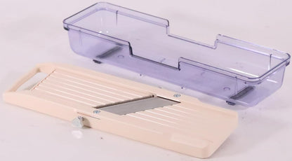 Off White Vegetable Slicer With Tray, Old Version