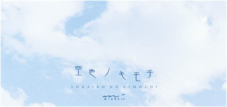 Midori 20411006 Single Writing Notes, Sky Blue Nokimochi Set of 10