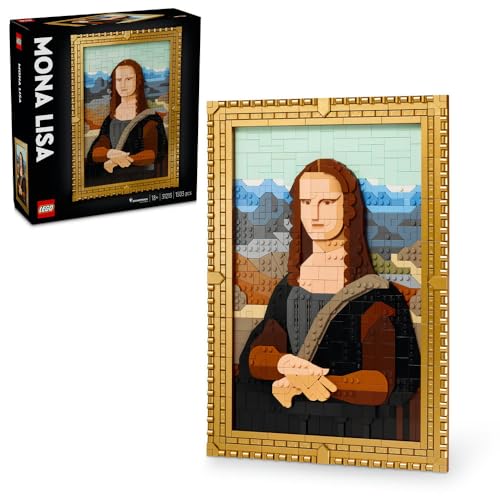 LEGO Art Mona Lisa Set for Adults, Painting by Leonardo da Vinci Hanging Creative Activity for Men and Women, Gift for Art Lovers, Italian Renaissance Art 31213