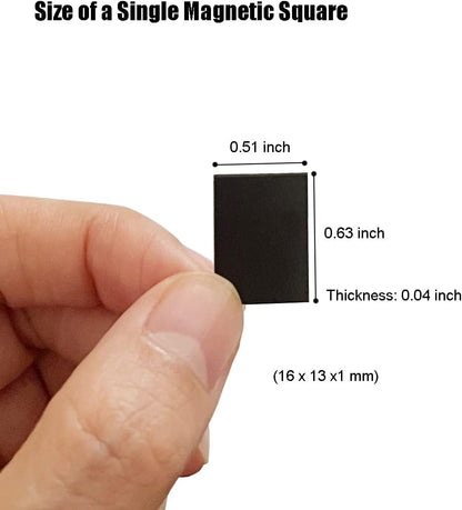 FCLUB 100pcs Magnetic Magnet Squares with strong Self Adhesive for Watercolor Half Pans