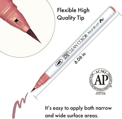Kuretake ZIG CLEAN COLOR Real Brush 6 colors set Smoky Colors
