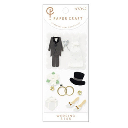 Midori 82131006 PC Sticker 2131 Wedding Cake Pattern A (Wedding Pattern)