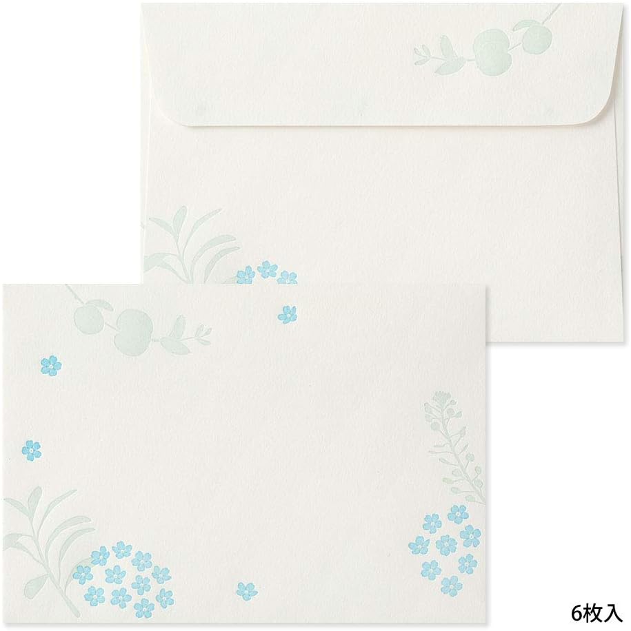 Midori Envelope Typography Scattered Floral Pattern 20560006