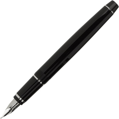 PILOT Namiki Falcon Collection Fountain Pen, Black with Rhodium Accents, Soft Extra Fine Nib (60740), main image
