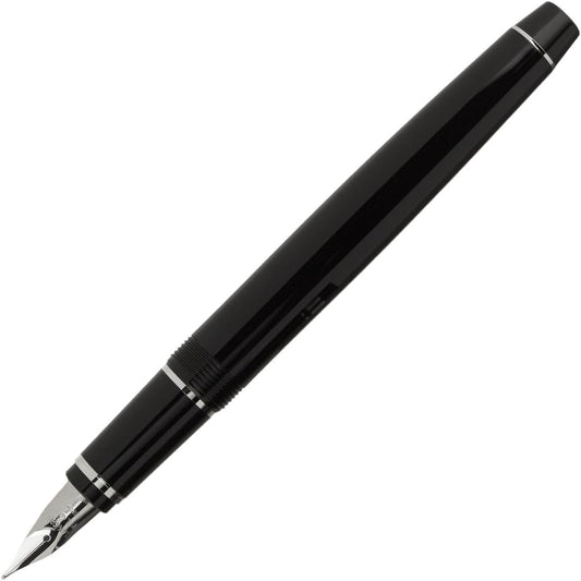 PILOT Namiki Falcon Collection Fountain Pen, Black with Rhodium Accents, Soft Extra Fine Nib (60740), main image