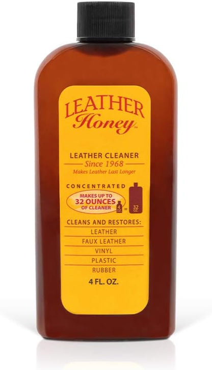 Leather Honey Leather Cleaner: Non-Toxic Leather Care Made in the USA Since 1968. Deep Cleans Leather, Faux & Vinyl - Couches, Car Seats, Purses, Tack, Shoes & Bags. Safe Any Colors & White Leather