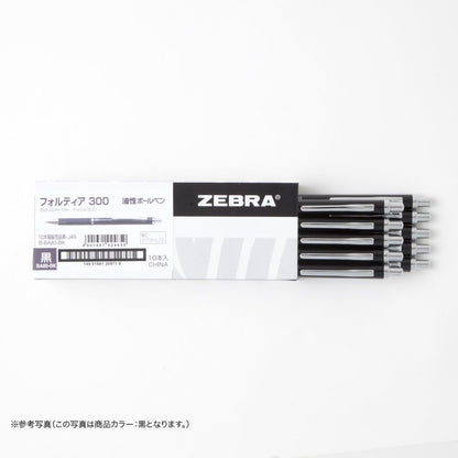 ZEBRA B-BA80-BL Fortia 300 Permanent Ballpoint Pen, Blue, 10 Pens