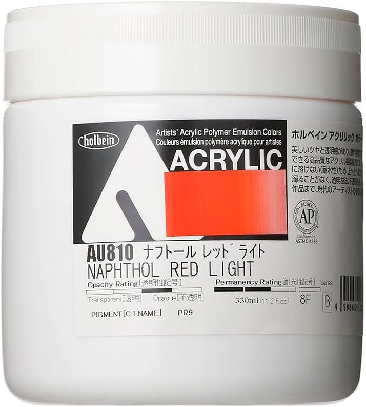 Holbein Acrylic Color [Heavy Body] AU810 330ml Naphthol Red Light 16810