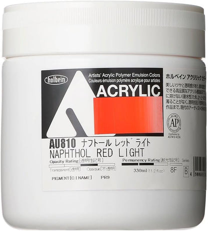 Holbein Acrylic Color [Heavy Body] AU810 330ml Naphthol Red Light 16810