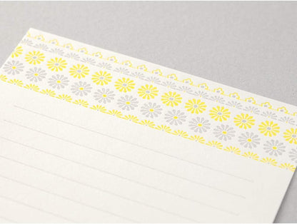Letter Press, Yellow Flowers