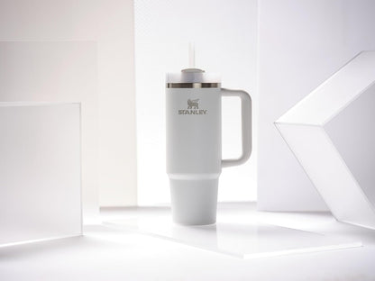 Stanley Quencher H2.0 Tumbler with Handle and Straw 30 oz | Flowstate 3-Position Lid | Cup Holder Compatible for Travel | Insulated Stainless Steel Cup | BPA-Free | Frost