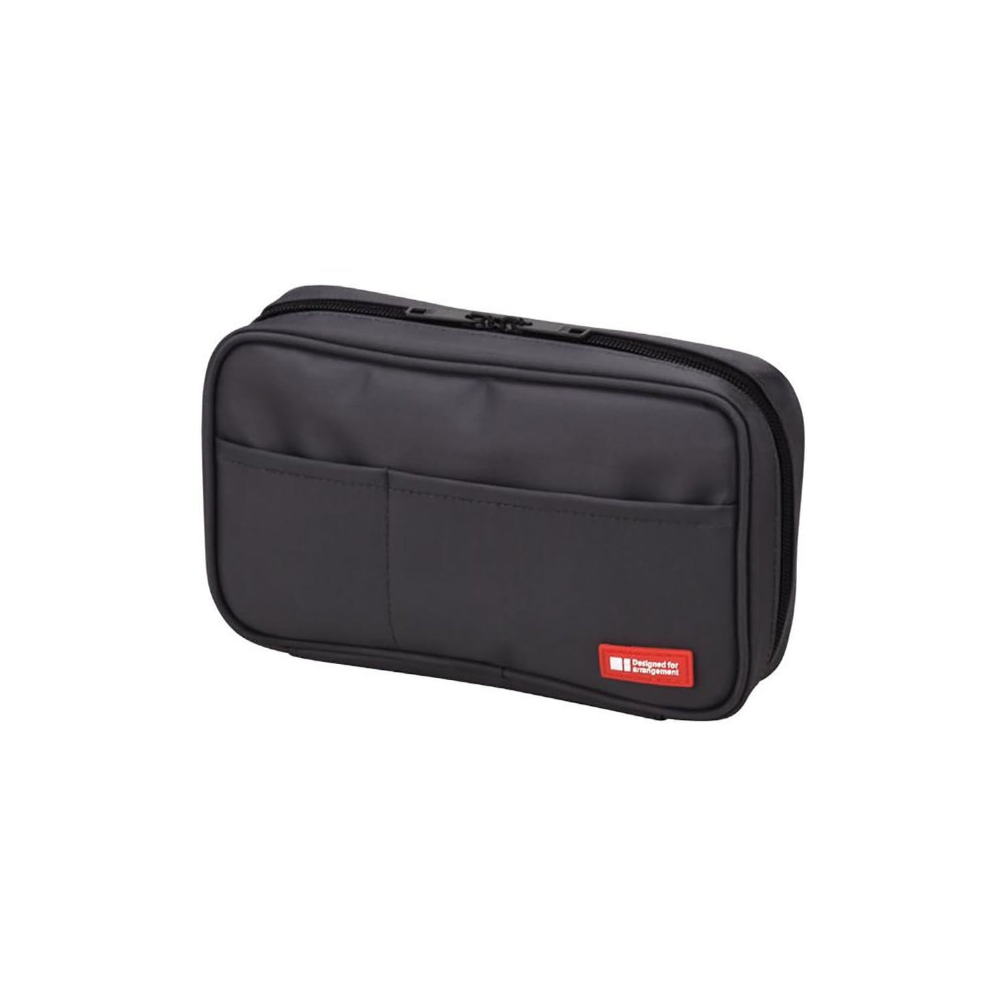 LIHITLAB Zipper Pen Case, 7.9 ÌĉÛÓ 2 ÌĉÛÓ 4.7 Inches, Black (A7551-24)