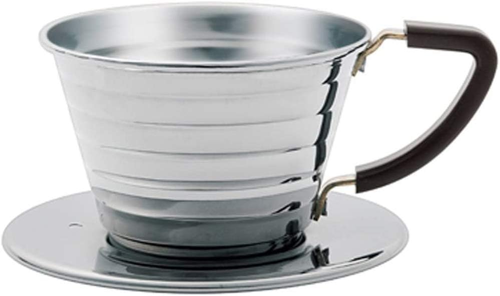 Kalita Stainless Steel Wave Coffee Dripper, SIZE 155, Silver