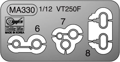Hasegawa 21750 1/12 Photoetched Parts Honda VT250F Model Kit, Multi-Colour