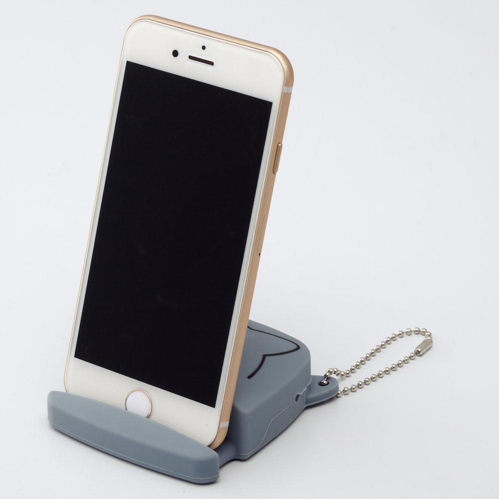 LIHIT LAB PuniLabo Cell Phone Stand w/ Earphone Holder, 3.1" ?�" 1.2", Black Cat (A7713-3)