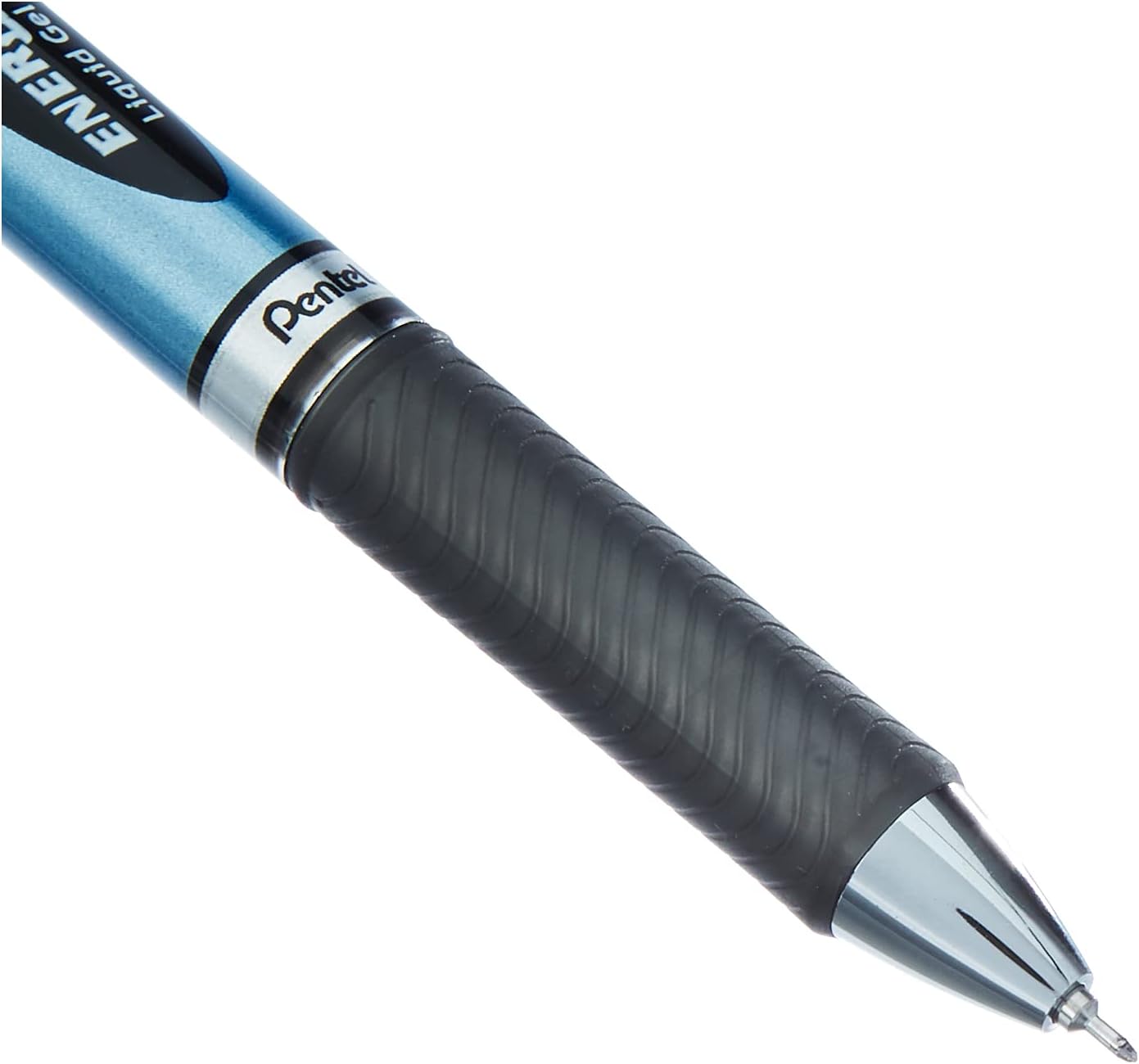 Pentel Energel Knock Ballpoint Pen, 0.5mm Needle Tip, Blue Body with Black Accent (BLN75-A)