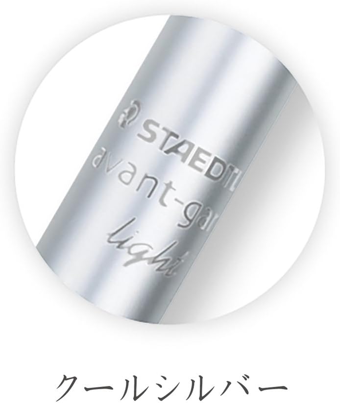 Staedtler Multi Function Avant Grade Light Cool Silver, Red Ink Ballpoint Pen Plus 0.5mm Mechanical Pencil (927AGL-S)