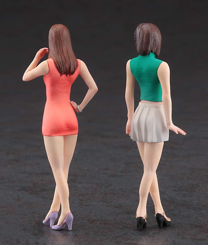 Hasegawa FC04 1/24 Figure Collection Series, Fashion Model, Girls Figure (Set of 2), Plastic Model