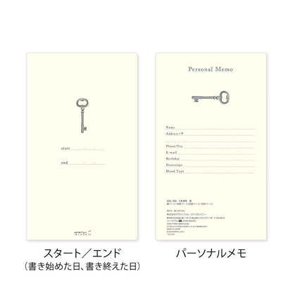 Midori 12851006 Diary, 5 Year Consecutive Door, Red