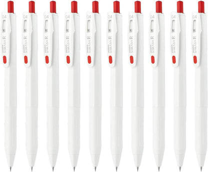 ZEBRA B-JJS29-R1-R Gel Ballpoint Pen, Sarasa R, 0.4mm, Red, 10pcs
