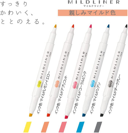 ZEBRA WKT7-N-5C-N Highlighter, Mild Friendly Color, N5 Colors