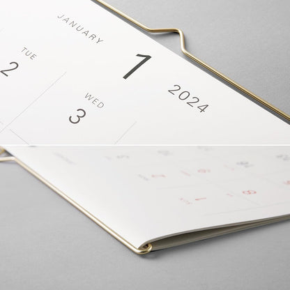 Midori 31293006 2024 Wall Calendar, White (white)