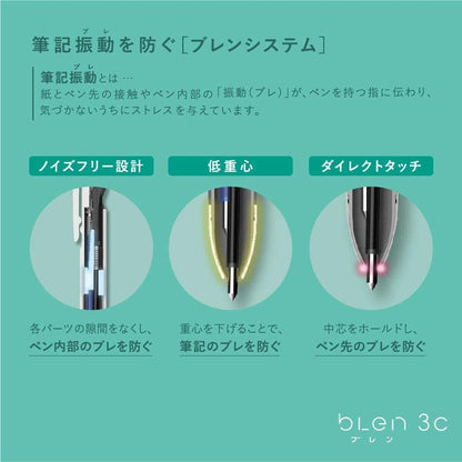 ZEBRA RSNC7-BK-5AZ Oil-Based Ballpoint Pen Refill, SNC-0.7 Core, for Blen Multi-Color and Multi-Functional, Black, Pack of 5