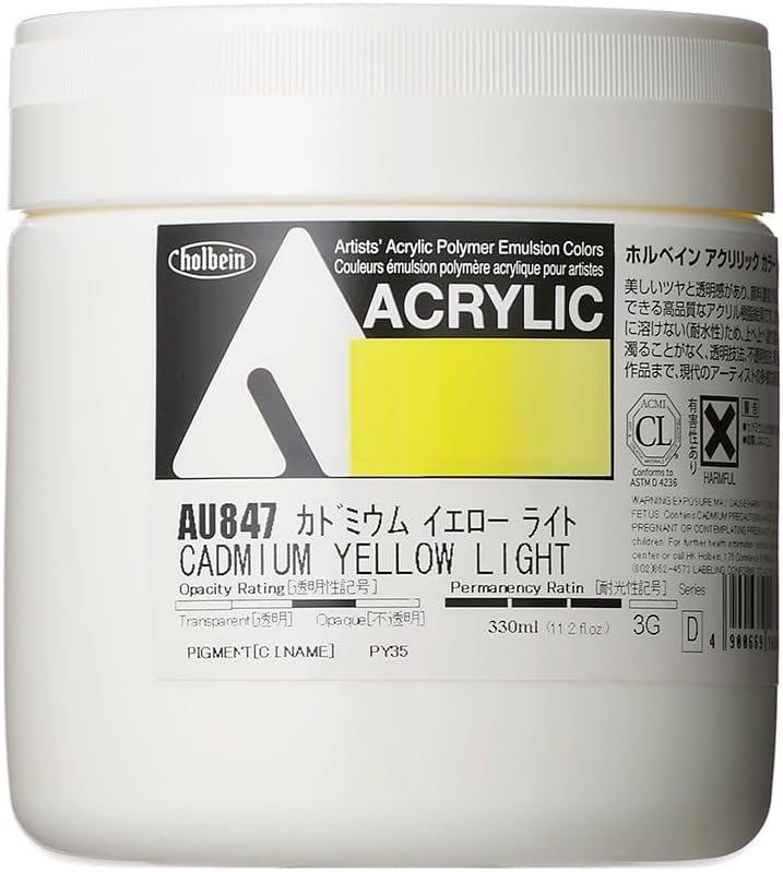 Holbein Acrylic Color [Heavy Body] AU847 330ml Cadmium Yellow Light 16847