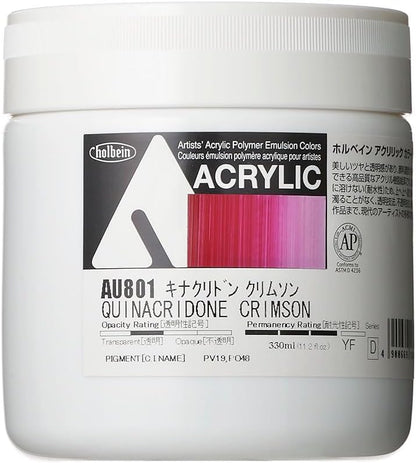 Holbein Acrylic Color [Heavy Body] AU801 330ml Quinacridone Crimson 16801