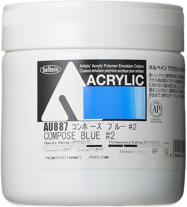 Holbein Acrylic Color [Heavy Body] AU887 330ml Compose Blue No.2 16887