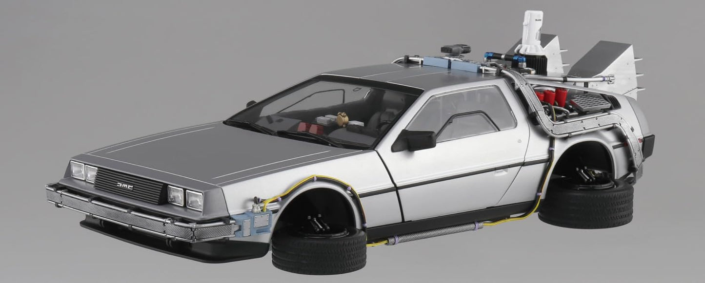 Aoshima Bunka Kyozai Movie Mecha No.BT-02 Back to the Future Part II Time Machine, 1/24 Scale Plastic Model (Automotive)