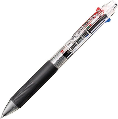 Pentel XBXC47T Vicuna 4-Color Ballpoint Pen, 0.7, Clear Shaft