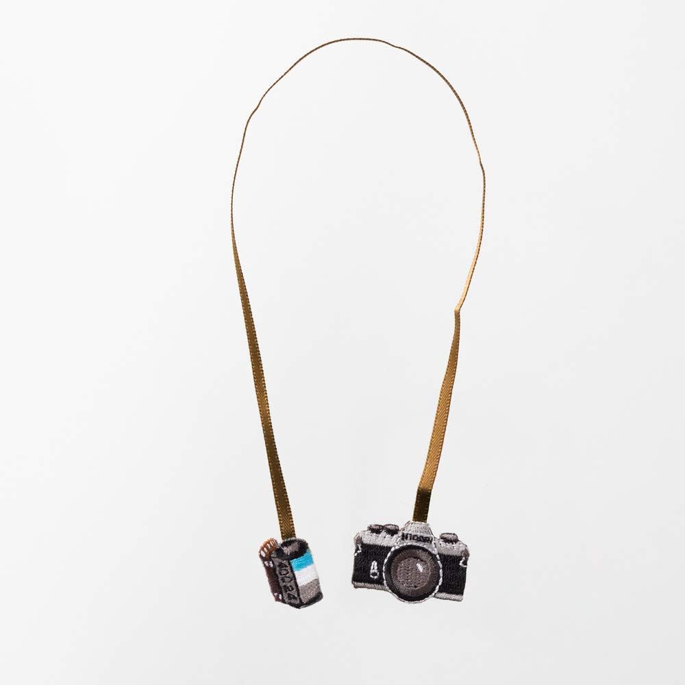 Midori Seal 82468006 Bookmark Sticker Embroidered Camera Pattern