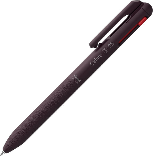 Pentel BXAC35L2 Tri-Color Ballpoint Pen, Limited Edition Calme 0.02 inches (0.5 mm), Chestnut Purple