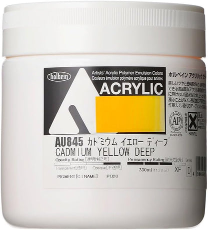 Holbein Acrylic Color [Heavy Body] AU845 330ml Cadmium Yellow Deep 16845