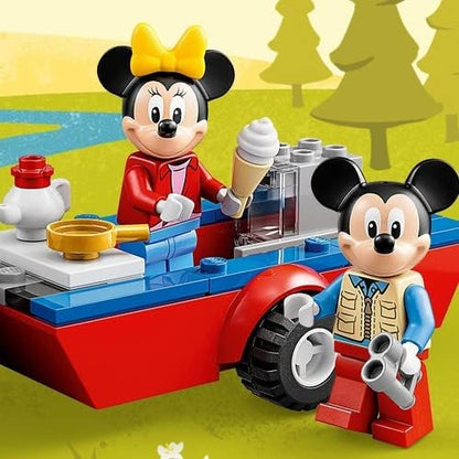 Lego Disney Mickey Mouse and Minnie Mouse's Camping Trip 10777 Building Toy with Camper Van, Car & Pluto Figure, for Kids 4 Plus Years Old